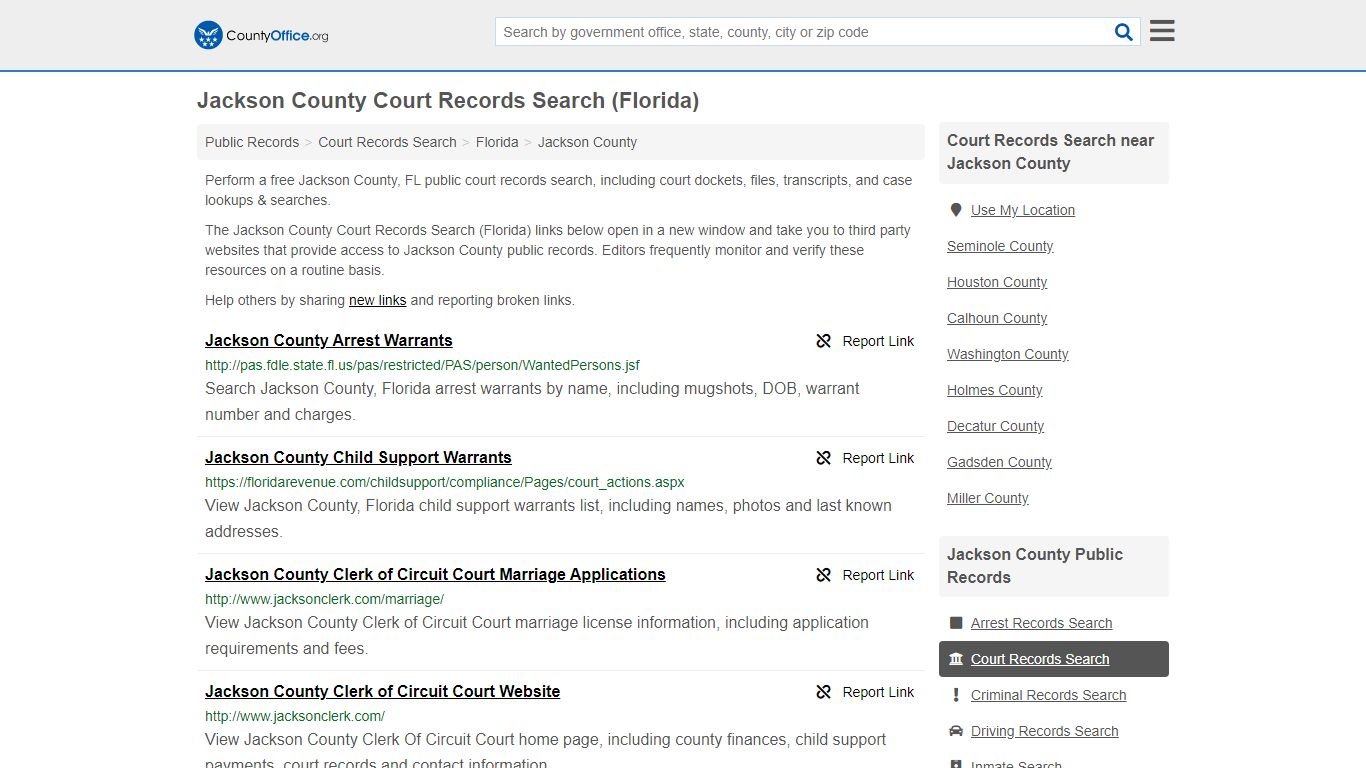 Court Records Search - Jackson County, FL (Adoptions ...