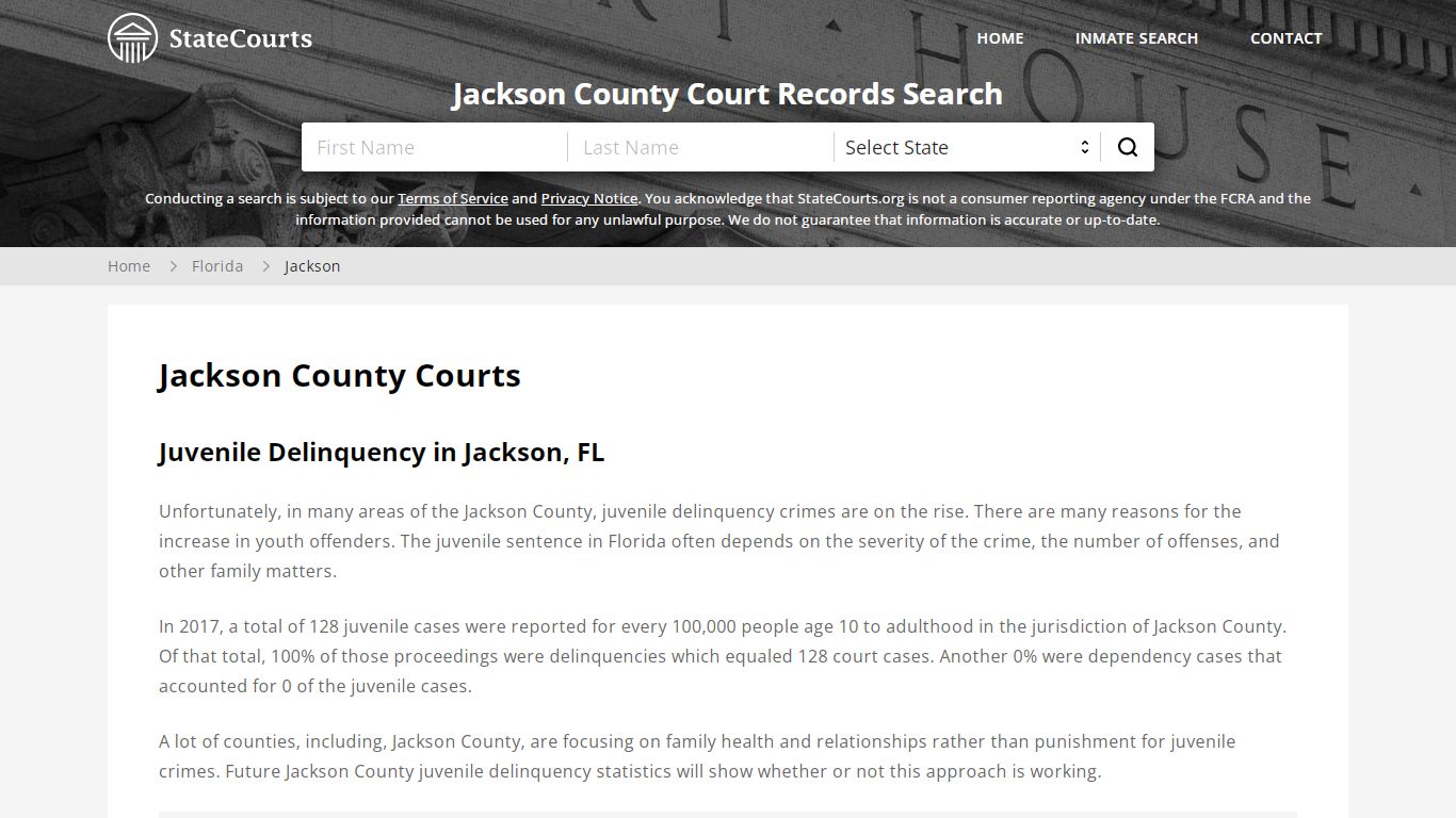 Jackson County, FL Courts - Records & Cases - StateCourts
